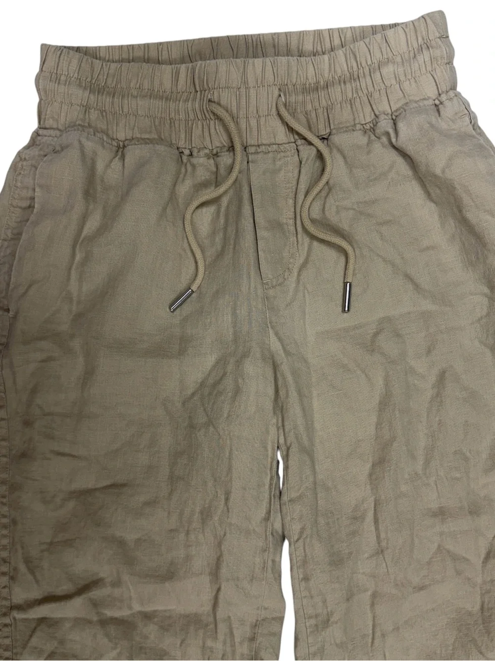 Quince 100% European Linen Wide Leg Pants Driftwood Womens XS Coastal Lagenlook